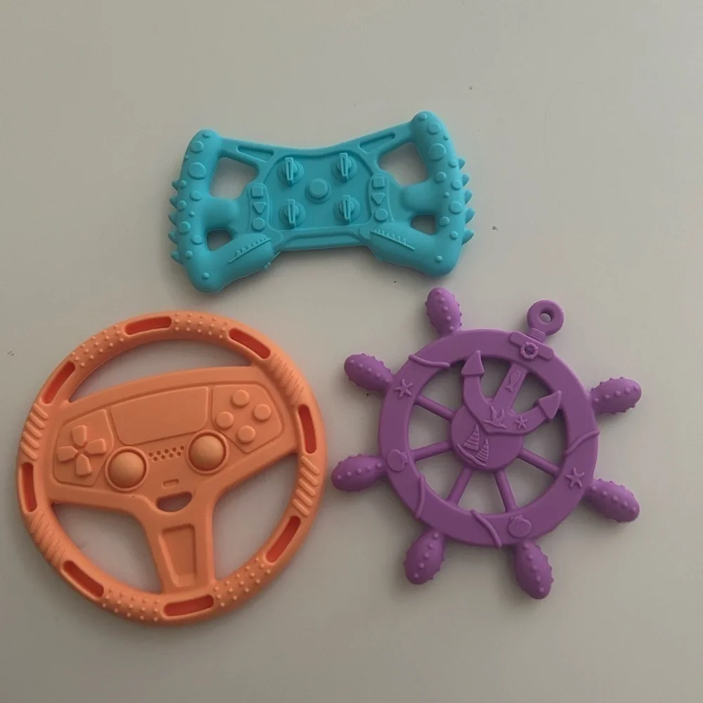 Silicone Baby Teething Rings.  (3 pcs) / BRAND NEW.